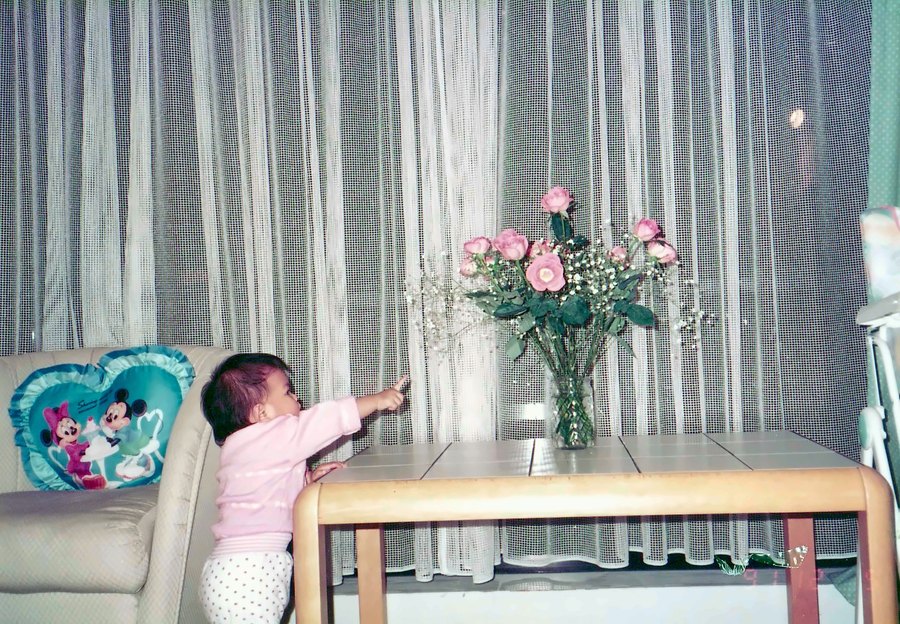 A child at a table, 1991 — after correction