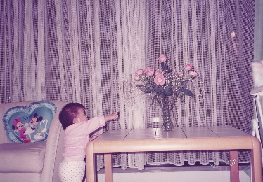 A child at a table, 1991 — as it reached us